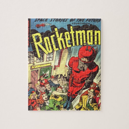 Retro-Comics - Rocketman Puzzle (Vertikal)