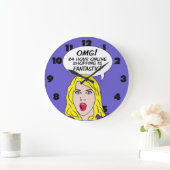 RETRO COMICS Wall Clock Große Wanduhr (Zuhause)