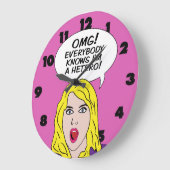 RETRO COMICS wall clock Große Wanduhr (Winkel)