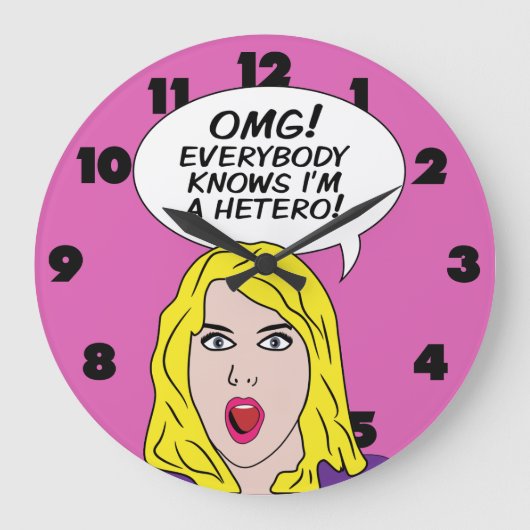 RETRO COMICS wall clock Große Wanduhr (Vorderseite)