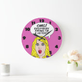 RETRO COMICS wall clock Große Wanduhr (Zuhause)