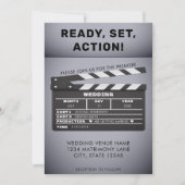 Retro Comon Movie Film Clap Board Hochzeit Einladung (Vorderseite)
