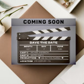 Retro Comon Movie Film Clap Board Hochzeit Save The Date