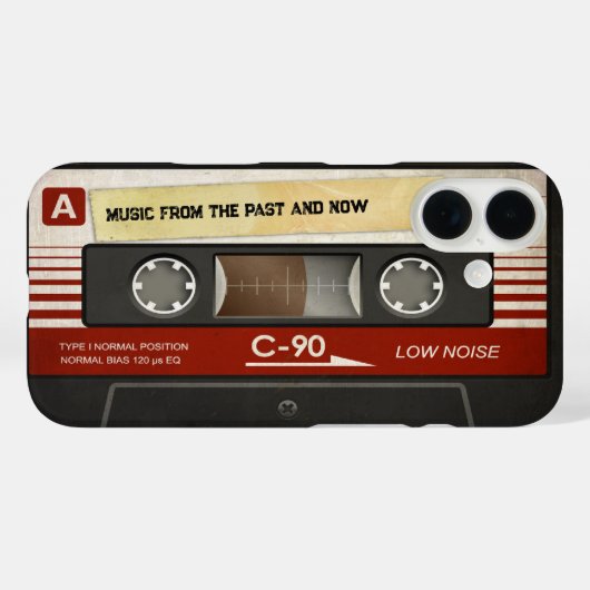 Retro-Compact-Audiokassette | DJ Best Gifts Case-Mate iPhone Hülle (Rückseite (Horizontal))