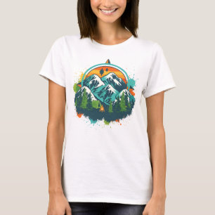 Retro Compass Adventure T-Shirt für Naturliebhaber
