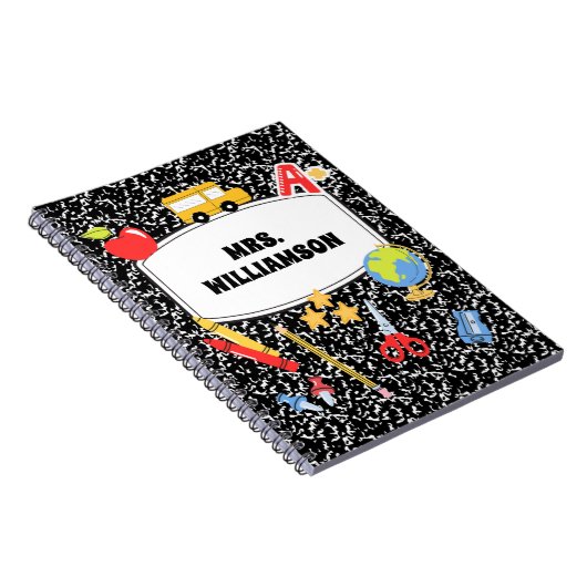 Retro Composition Notebook Back to School Notizblock (Rechte Seite)