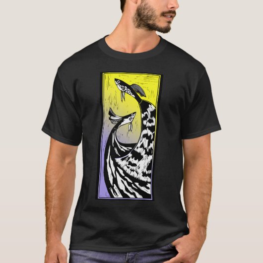 Retro-Computer-Fischpanorama-Vaporwave-Ästhetik T-Shirt (Vorderseite)