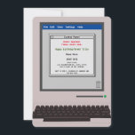 Retro Computer Funny Birthday Einladung<br><div class="desc">Für die Technik,  die in den frühen Jahren des PCs erwachsen wurde. Fügen Sie dieses coole und Retro-Computerbildschirm-Einladungs-Design für einen Geburtstag oder für eine andere besondere Veranstaltung hinzu. Personalisieren Sie die Karte mit Ihren spezifischen Informationen. Digitaler Download ebenfalls verfügbar.</div>