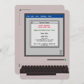 Retro Computer Funny Geburtstag Einladung (Vorne/Hinten)