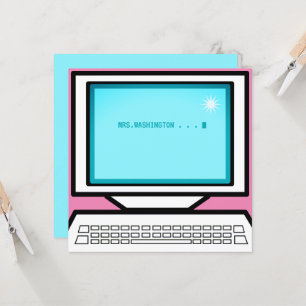 Retro-Computer OFFICE PC-Nachricht Vielen Dank Kar Karte