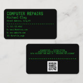Retro-Computerbildschirm-Stil Visitenkarte (Vorne/Hinten)