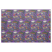 Retro-Computerspiel-Zubehör-Muster aus den 1980er Stoff (Fat Quarter (45,7 x 55,9 cm))