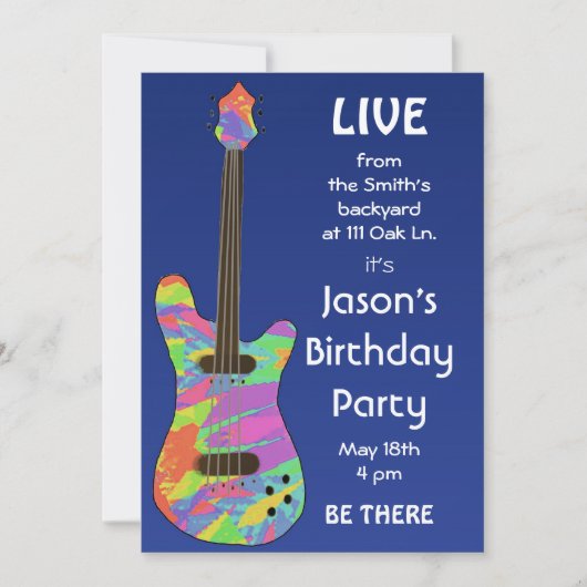 Retro Concert Poster individuell anpassbare Einlad Einladung (Vorderseite)