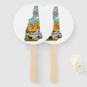 Retro Concord New Hampshire White Mountain Fächer (Vorne und Hinten)