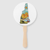 Retro Concord New Hampshire White Mountain Fächer (Vorderseite)