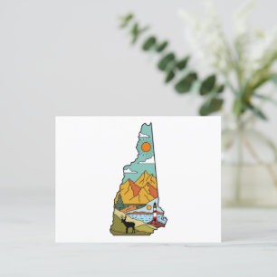 Retro Concord New Hampshire White Mountain Postkarte