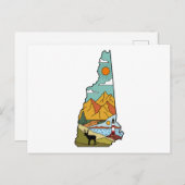 Retro Concord New Hampshire White Mountain Postkarte (Vorne/Hinten)