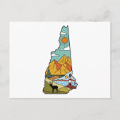 Retro Concord New Hampshire White Mountain Postkarte (Vorderseite)