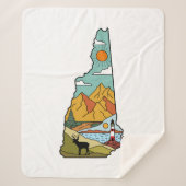 Retro Concord New Hampshire White Mountain Sherpadecke (Vorderseite)