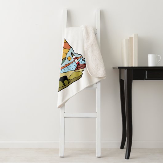 Retro Concord New Hampshire White Mountain Sherpadecke (Beispiel)