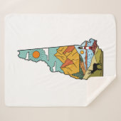 Retro Concord New Hampshire White Mountain Sherpadecke (Vorderseite (Horizontal))