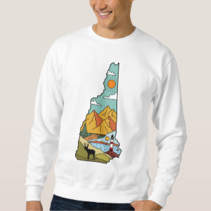 Retro Concord New Hampshire White Mountain Sweatshirt