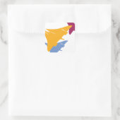 Retro Concorde Jet Airplane Flight Design Quadratischer Aufkleber (Tasche)