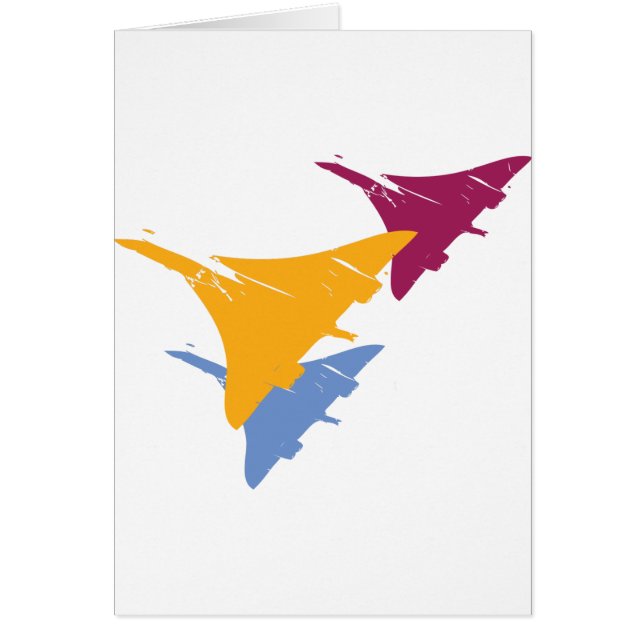 Retro Concorde-Jet-Flugzeug-Luftfahrt-Flug-Entwurf (Vorne)
