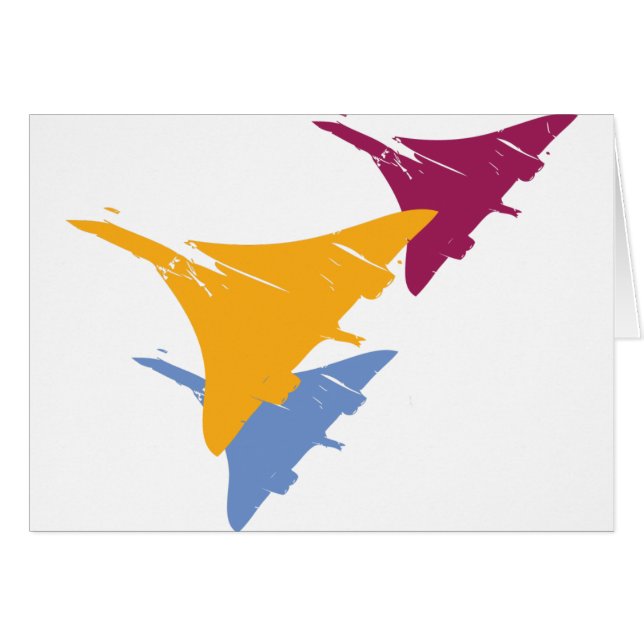 Retro Concorde-Jet-Flugzeug-Luftfahrt-Flug-Entwurf (Vorderseite (Horizontal))