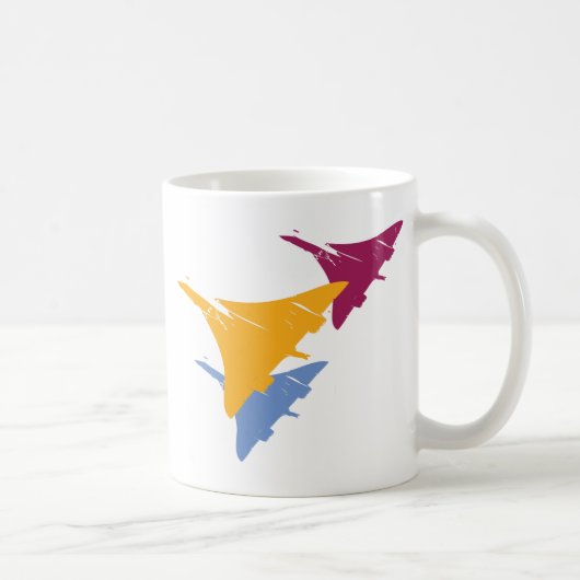 Retro Concorde-Jet-Flugzeug-Luftfahrt-Flug-Entwurf Kaffeetasse (Rechts)