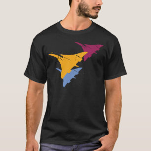 Retro Concorde-Jet-Flugzeug-Luftfahrt-Flug-Entwurf T-Shirt