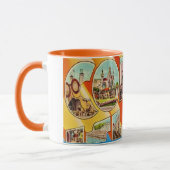 Retro Coney Island NY Postkarten-Tasse Tasse (Links)