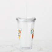 Retro Congrats Grad Graduation Black Acryltrinkbecher (Rechts)