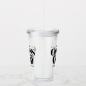 Retro Congrats Grad Graduation Black Acryltrinkbecher (Rechts)