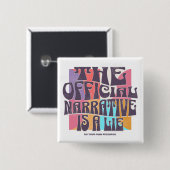 Retro Conspiracy Theory Button (Vorne & Hinten)