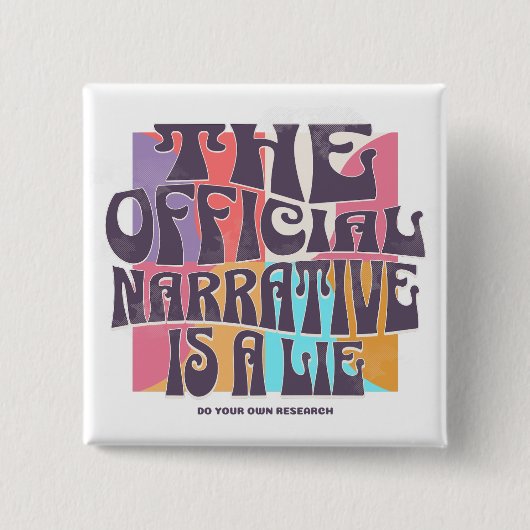 Retro Conspiracy Theory Button (Vorderseite)