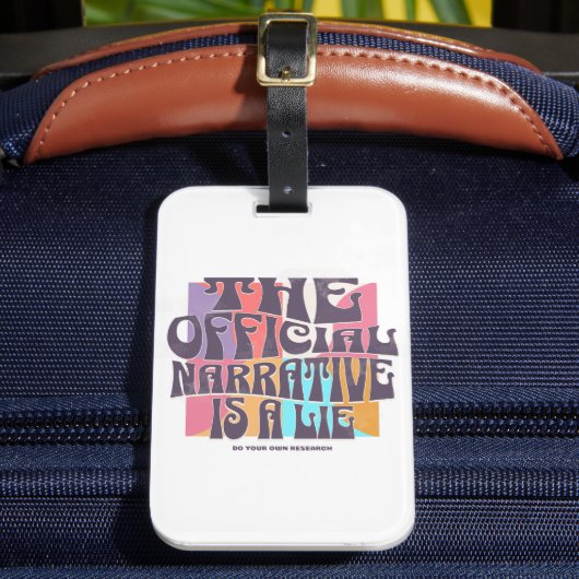 Retro Conspiracy Theory Gepäckanhänger (Vorderseite Insitu 2)