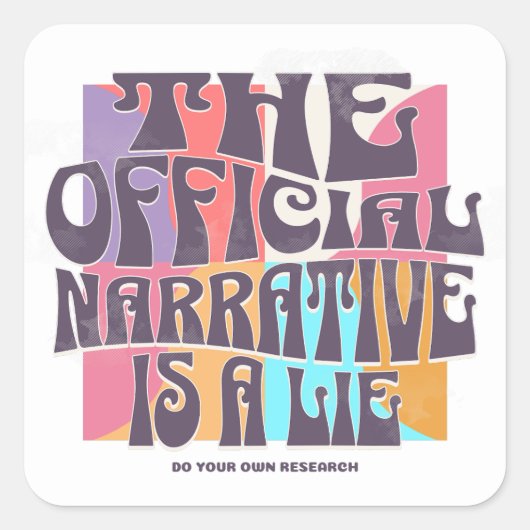 Retro Conspiracy Theory Quadratischer Aufkleber (Vorderseite)