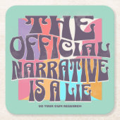 Retro Conspiracy Theory Rechteckiger Pappuntersetzer (Vorderseite)