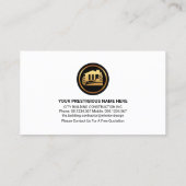 Retro Construction Handyman Tools Motif Visitenkarte (Rückseite)