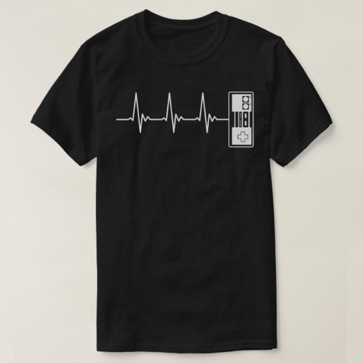 Retro Controller Heartbeat Classic Video Game Retr T-Shirt (Design vorne)