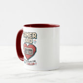Retro-Controller Pixel-Herz Gamer-Vater Tasse (Vorderseite Links)