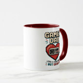 Retro-Controller Pixel-Herz Gamer-Vater Tasse (VorderseiteRechts)