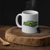 Retro Convertible Green Car Coffee Tasse