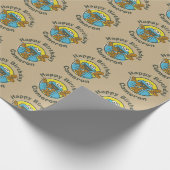 Retro Cookie Monster Geschenkpapier (Ecke)