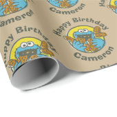 Retro Cookie Monster Geschenkpapier (Rolleneckpunkt)