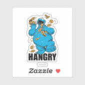 Retro Cookie Monster | Hangry Aufkleber (Blatt)