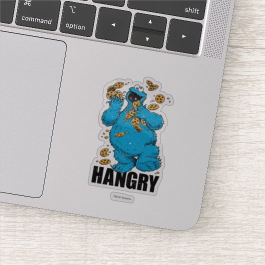 Retro Cookie Monster | Hangry Aufkleber (Detail)