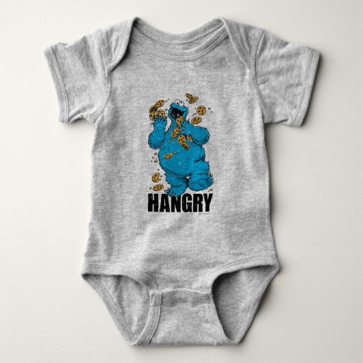 Retro Cookie Monster | Hangry Baby Strampler (Vorderseite)