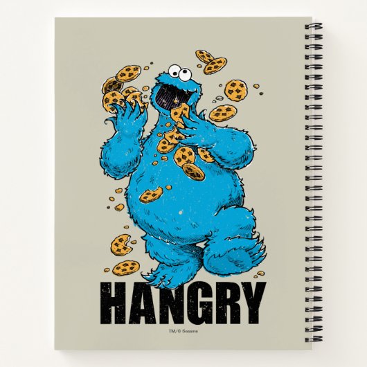 Retro Cookie Monster | Hangry Notizblock (Rückseite)